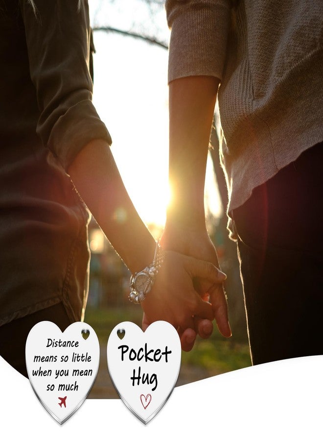 AOBIURV Long Distance Relationship Gifts Stocking Stuffers For Girlfriend Boyfriend Couples Keychains For Him Her Pocket Hug Heart Keyring for Boyfriend Girlfriend Friend Birthday Anniversary Valentines Gift - Image 3